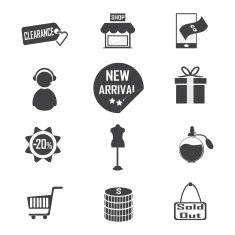 Shopping commercial icon