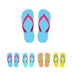 Flip flop vector set