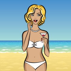 woman drinking coctail N2