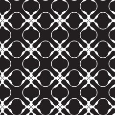Seamless decorative classic black and white pattern N2