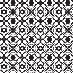 Seamless decorative classic black and white pattern N5