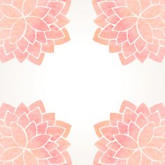 Watercolor pink floral background N2
