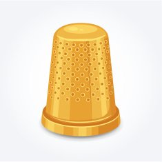 Vector thimble flat illustration