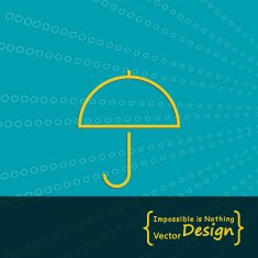 Vector brochures with umbrella symbol
