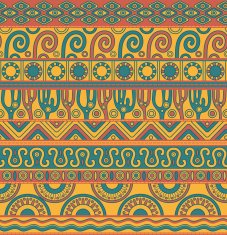 Vector seamless pattern with ethnic elements