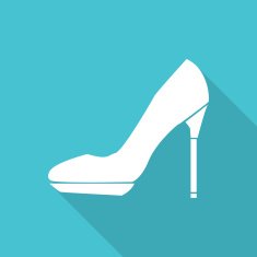 shoes flat icon with long shadow N2