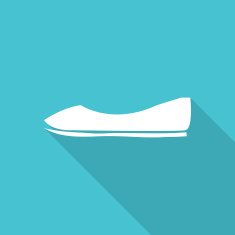 shoes flat icon with long shadow N6