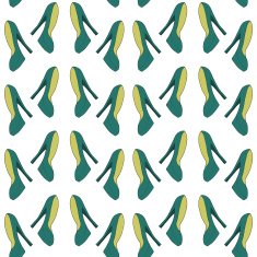 Fashion seamless pattern with shoes