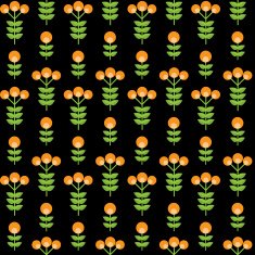 Paper Trendy Flat Flower Seamless Pattern Vector Illustration