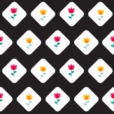 Paper Trendy Flat Flower Seamless Pattern Vector Illustration N3