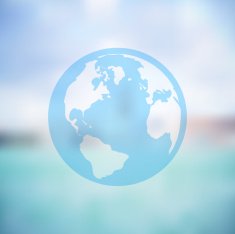 Travel icon abstract blurred colorful background