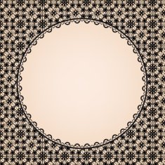 lace frame on yellow background