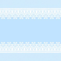 lace frame on blue background