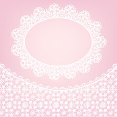 lace frame on pink background N5