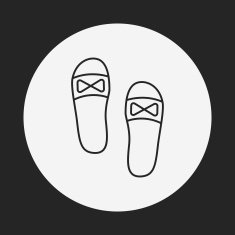 slippers line icon N10