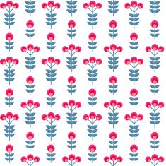 Paper Trendy Flat Flower Seamless Pattern Vector Illustration N10