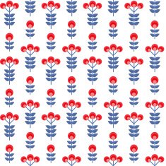 Paper Trendy Flat Flower Seamless Pattern Vector Illustration N11