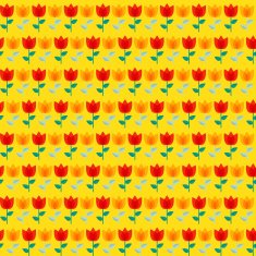 Paper Trendy Flat Flower Seamless Pattern Vector Illustration N14