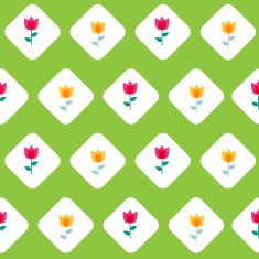 Paper Trendy Flat Flower Seamless Pattern Vector Illustration N18