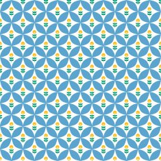 Paper Trendy Flat Flower Seamless Pattern Vector Illustration N20