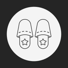 slippers line icon N14