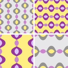 seamless geometric patterns set