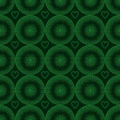 seamless pattern of green circles halfton