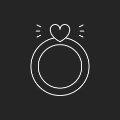 diamond ring line icon N12