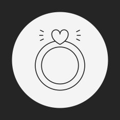 diamond ring line icon N13
