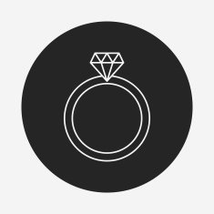 diamond ring line icon N15