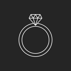 diamond ring line icon N16