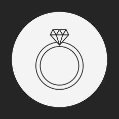 diamond ring line icon N17