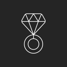 diamond ring line icon N19