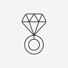diamond ring line icon N21
