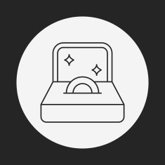 diamond ring line icon N24