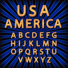 Vector set Retro neon sign vintage billboard bright signboard N6