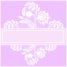 Greeting card with lace