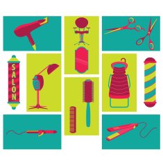 Barber Beauty and Salon Vector Icon