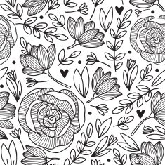 Vintage pattern with flowers