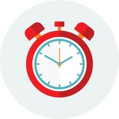 Flat Retro Alarm Clock Icon