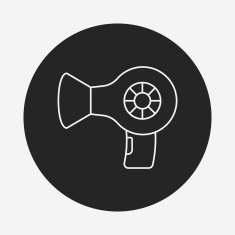 Hair dryer line icon N23