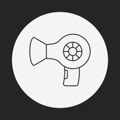 Hair dryer line icon N25