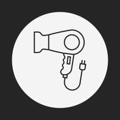 Hair dryer line icon N29