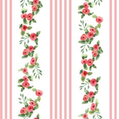 english floral pattern with stripes N2