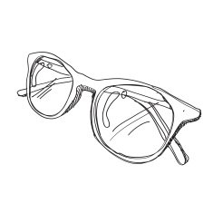 Glasses sketch vector N2