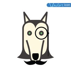 Hipster pet icon set vector illustrations N11