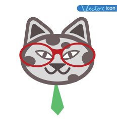 Hipster pet icon set vector illustrations N12