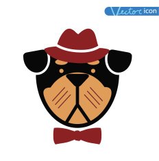 Hipster pet icon set vector illustrations N13