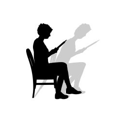 Vector silhouette of a woman N215