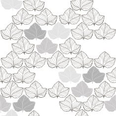 Seamless monochrome pattern with foliage